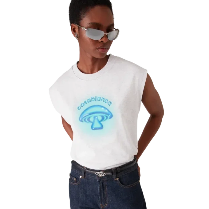 Airbrush Mushroom Sleeveless T-Shirt