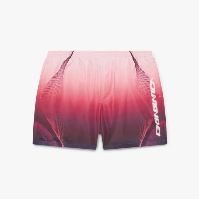 Aubergine Gradient Printed Swim Shorts Aubergine Gradient Printed Swim Shorts