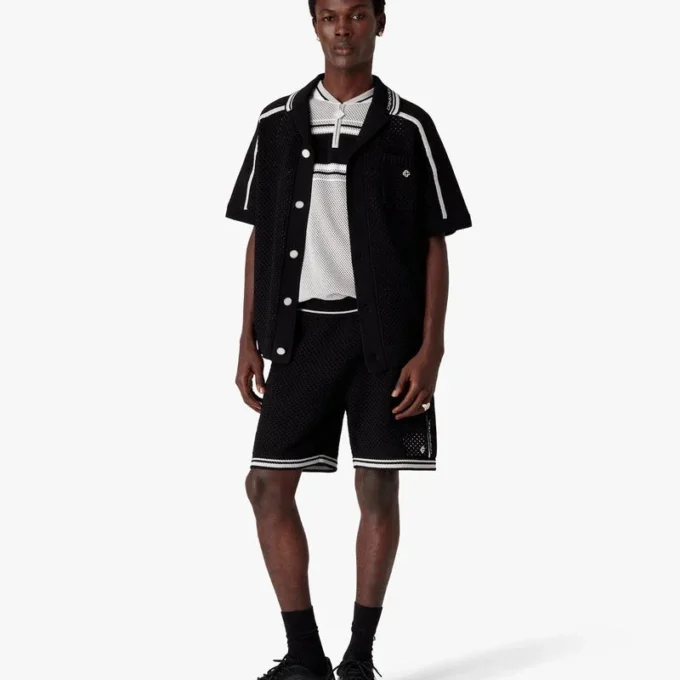Black Short Sleeve Mesh Shirt Black Short Sleeve Mesh Shirt