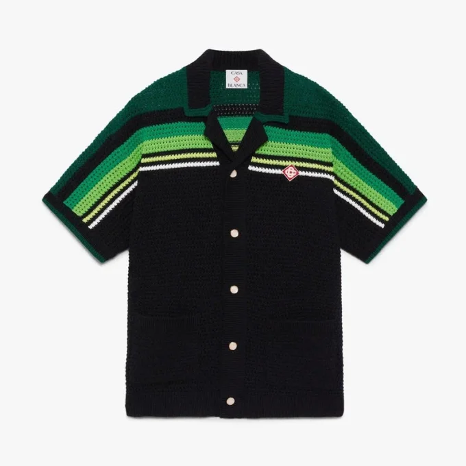 Black Stripe Short Sleeve Polo Shirt Black Stripe Short Sleeve Polo Shirt