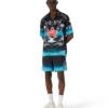 Blades Short Sleeve Silk Satin Shirt Blades Short Sleeve Silk Satin Shirt