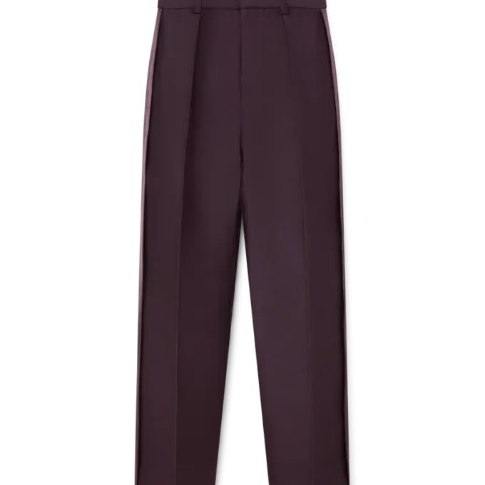 Blend Tailored Side Stripe Wool Silk Trousers Blend Tailored Side Stripe Wool Silk Trousers