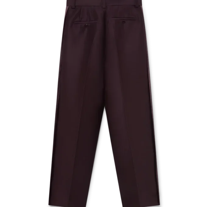 Blend Tailored Side Stripe Wool Silk Trousers Blend Tailored Side Stripe Wool Silk Trousers