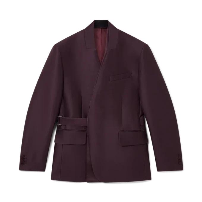 Blend Tailored Wool Silk Wrap Jacket Blend Tailored Wool Silk Wrap Jacket