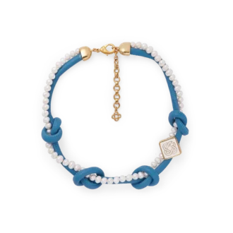 Blue Knotted Necklace