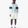 Blue Pointelle Monogram Short Sleeve Polo Shirt Blue Pointelle Monogram Short Sleeve Polo Shirt