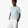 Blue Pointelle Monogram Short Sleeve Polo Shirt Blue Pointelle Monogram Short Sleeve Polo Shirt