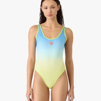 Blue & Yellow Gradient Swimsuit