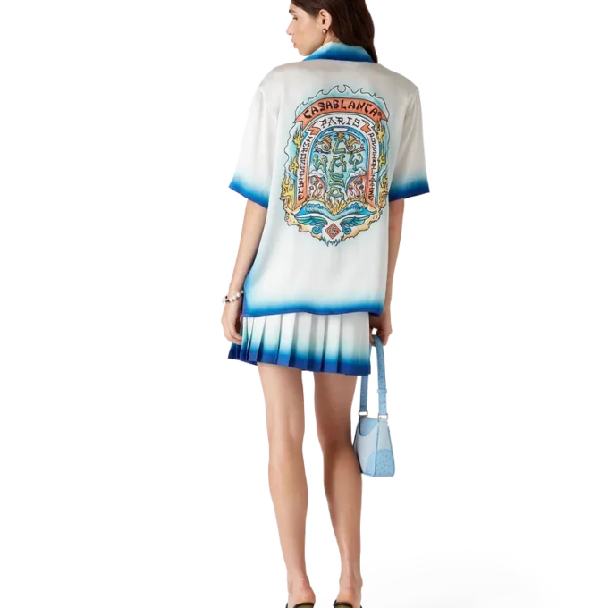 Casa Way Skate Short Sleeve Silk Shirt Casa Way Skate Short Sleeve Silk Shirt