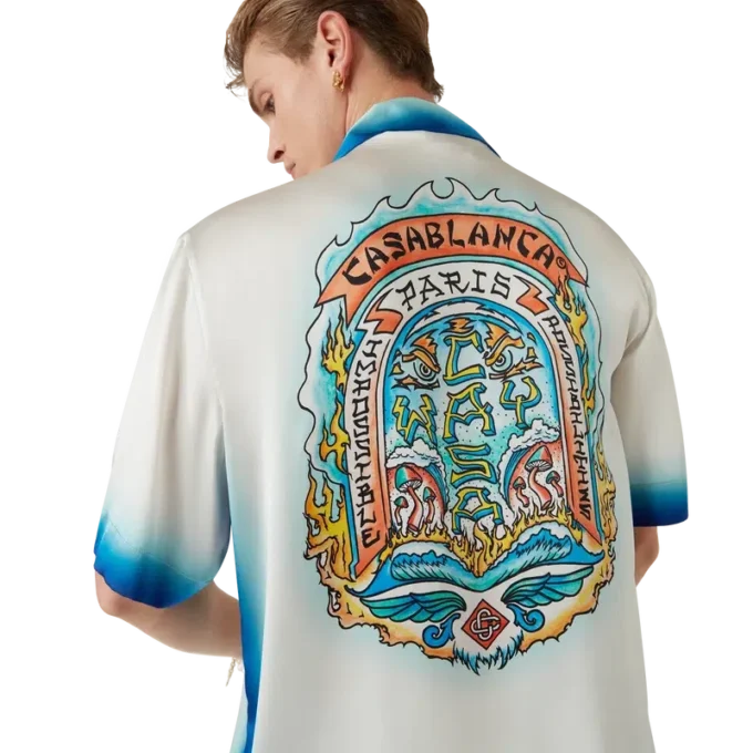 Casa Way Skate Short Sleeve Silk Shirt Casa Way Skate Short Sleeve Silk Shirt