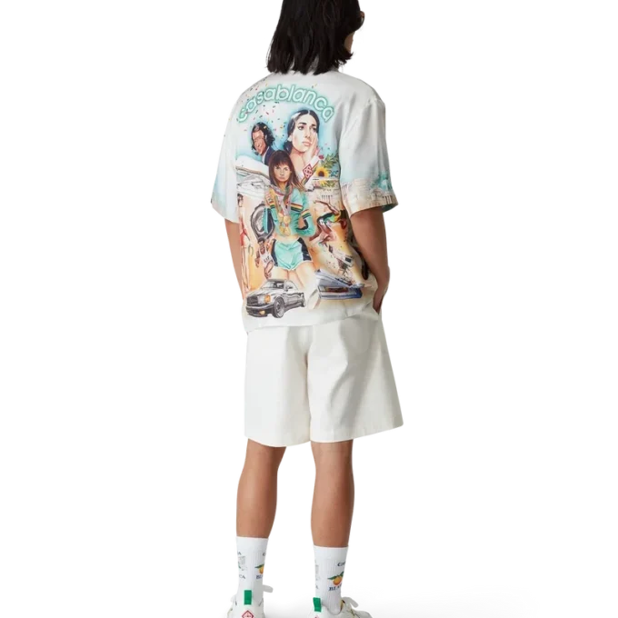 Celebration Du Sport Short Sleeve Silk Shirt Celebration Du Sport Short Sleeve Silk Shirt