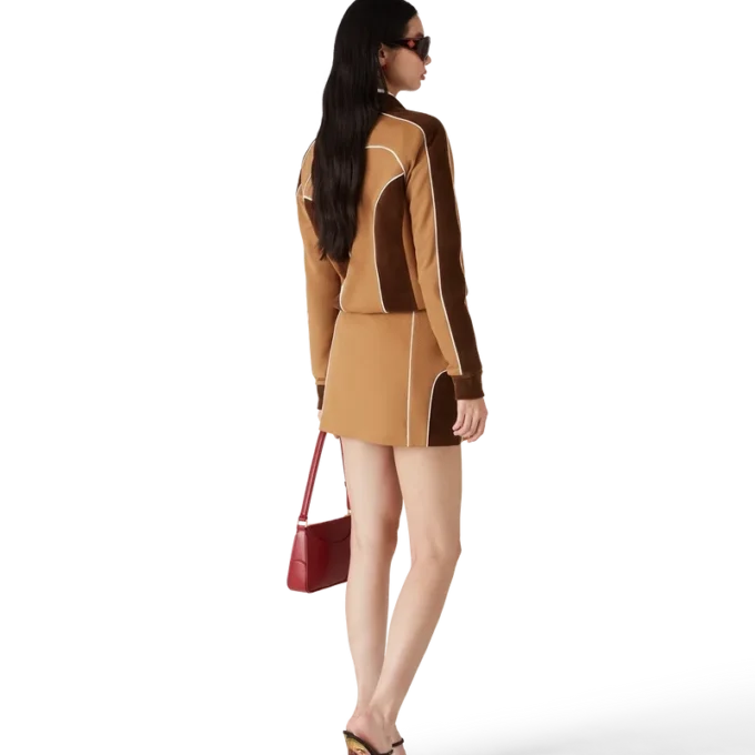Chenille Panelled Mini Skirt Chenille Panelled Mini Skirt