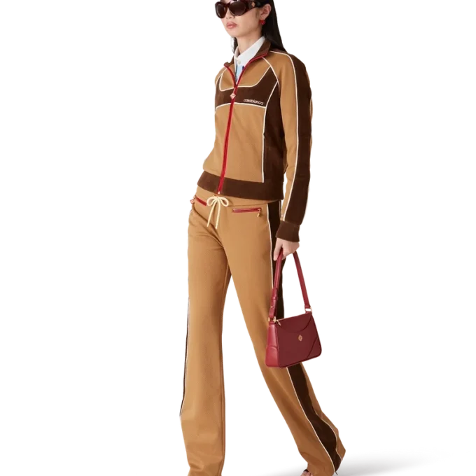 Chenille Panelled Track Pants Chenille Panelled Track Pants