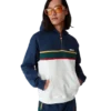 Colourblock Quarter Zip Hooded Sweatshirt Colourblock Quarter Zip Hooded Sweatshirt