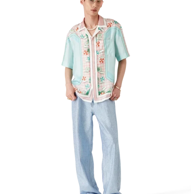 Copacabana Short Sleeve Silk Shirt Copacabana Short Sleeve Silk Shirt
