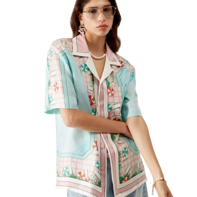 Copacabana Short Sleeve Silk Shirt Copacabana Short Sleeve Silk Shirt