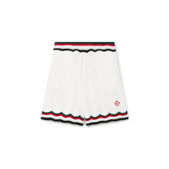 Cotton Chevron Crochet Shorts