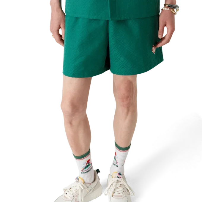 Cotton Monogram Jacquard Shorts