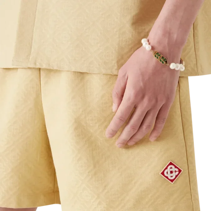 Cotton Monogram Jacquard Shorts