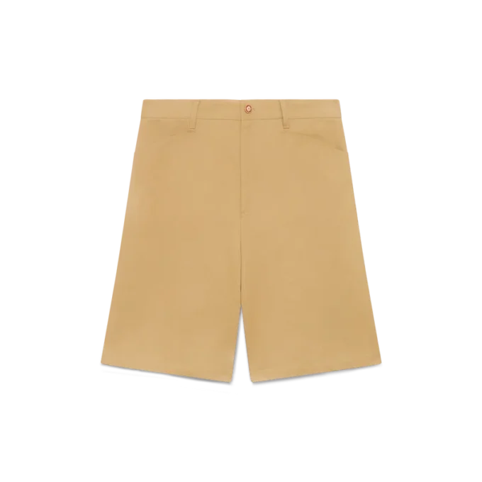 Cotton Pleated Shorts