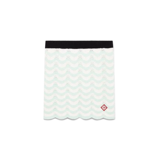 Cotton Wave Crochet Mini Skirt Cotton Wave Crochet Mini Skirt