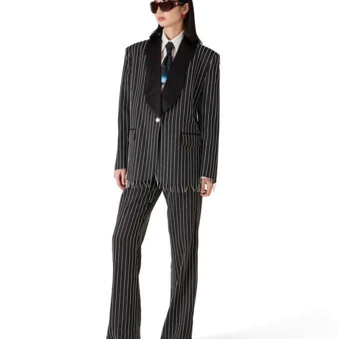 Crystal Embellished Tailored Trousers