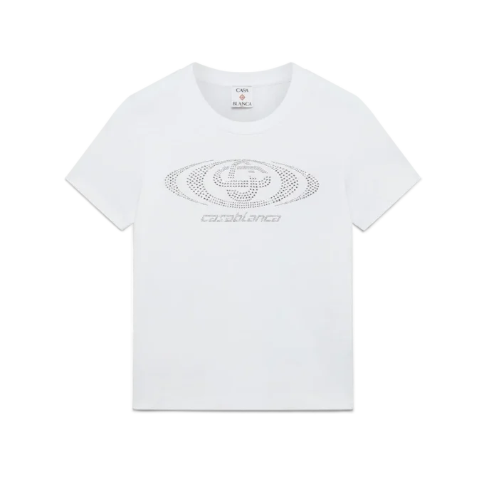 Crystal Warped Logo Fitted Short Sleeve T-Shirt Crystal Warped Logo Fitted Short Sleeve T-Shirt