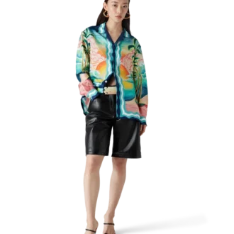 Danse De La Mer Long Sleeve Silk Shirt