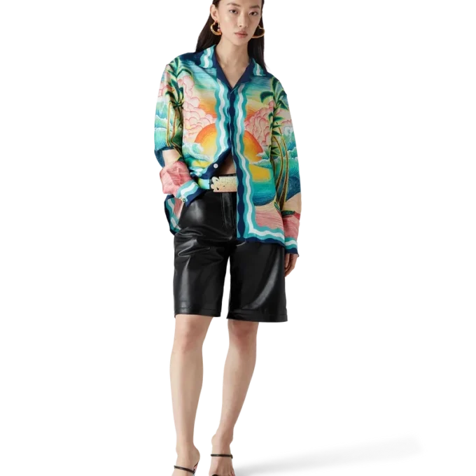 Danse De La Mer Long Sleeve Silk Shirt Danse De La Mer Long Sleeve Silk Shirt