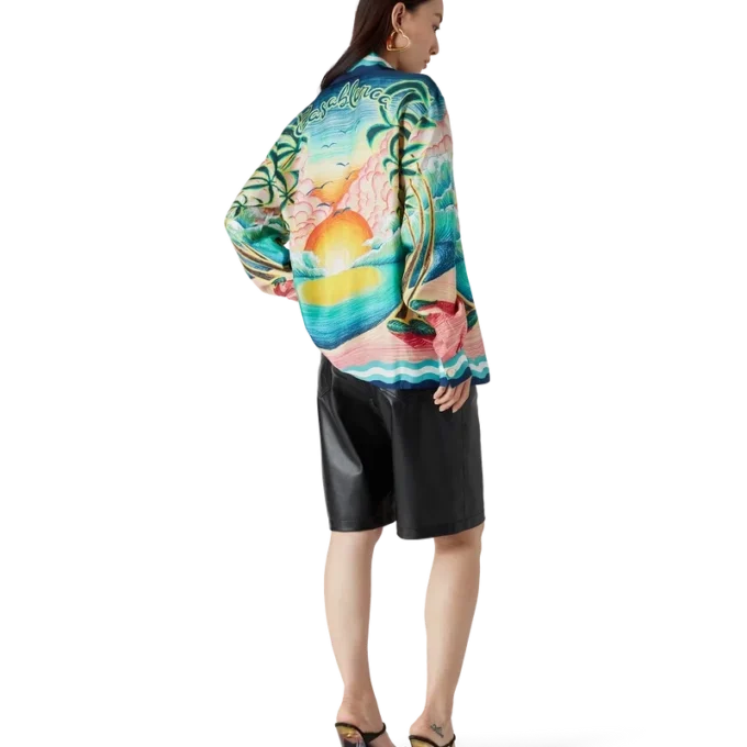 Danse De La Mer Long Sleeve Silk Shirt Danse De La Mer Long Sleeve Silk Shirt