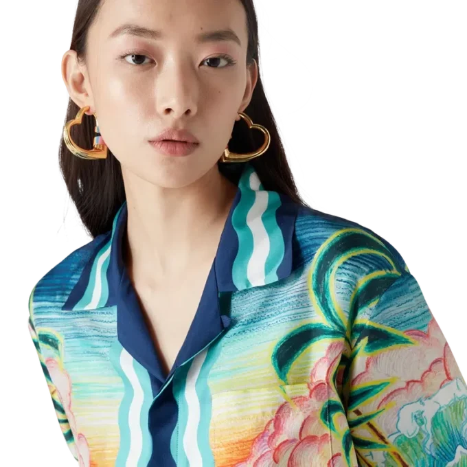 Danse De La Mer Long Sleeve Silk Shirt Danse De La Mer Long Sleeve Silk Shirt