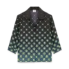 Degrade Monogram Long Sleeve Silk Shirt Degrade Monogram Long Sleeve Silk Shirt