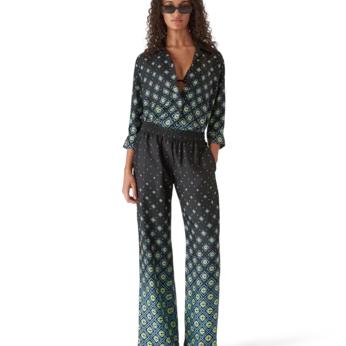 Degrade Monogram Silk Trousers Degrade Monogram Silk Trousers