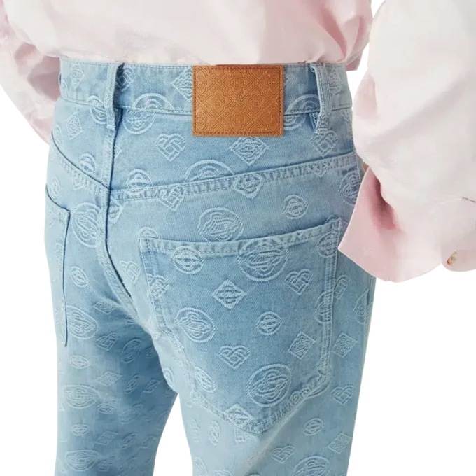 Denim Monogram Relaxed Fit Jeans
