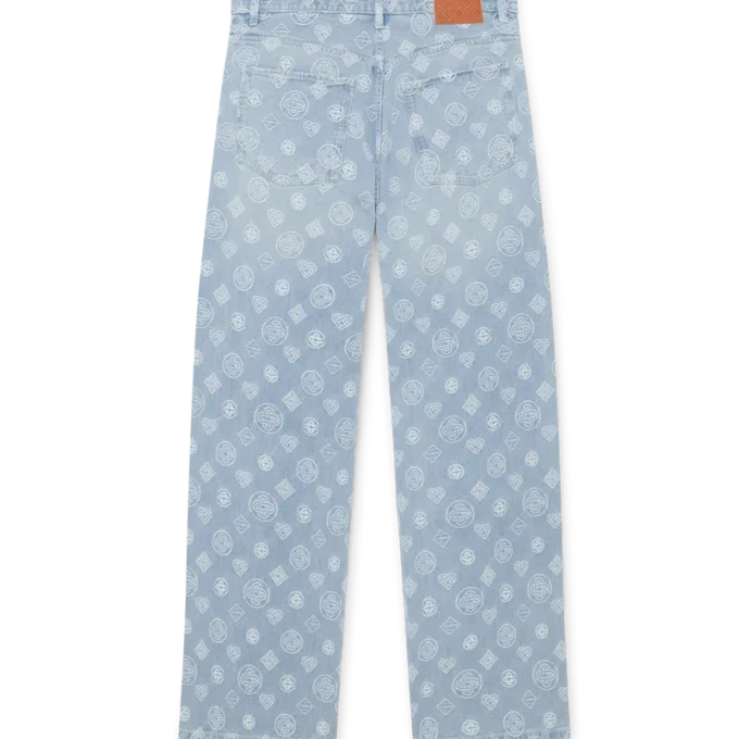 Denim Monogram Relaxed Fit Jeans