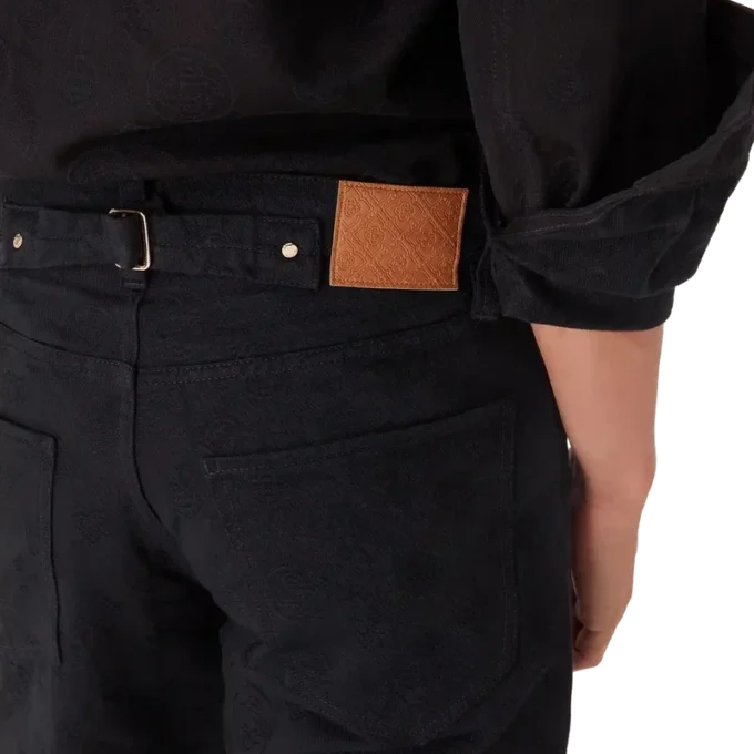 Denim Monogram Straight Leg Jeans Denim Monogram Straight Leg Jeans