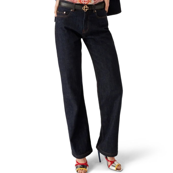 Denim Shirt with Logo Embroidery