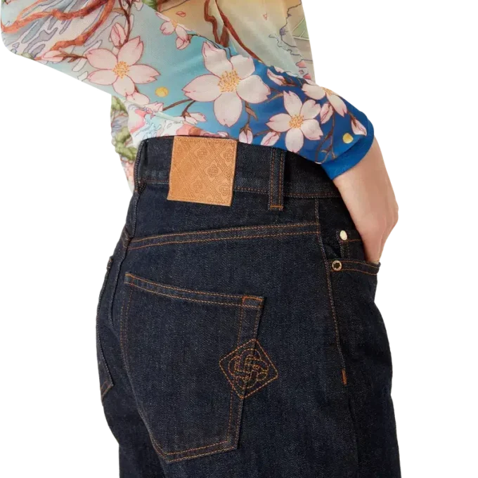 Denim Shirt with Logo Embroidery