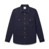 Denim Short Sleeve Shirt with Logo Embroidery Denim Short Sleeve Shirt with Logo Embroidery