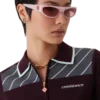 Diagonal Tennis Merino Long Sleeve Polo Shirt