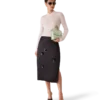Duchesse Satin Midi Skirt