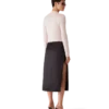 Duchesse Satin Midi Skirt