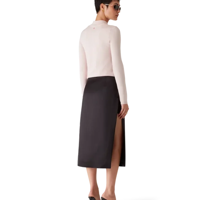 Duchesse Satin Midi Skirt