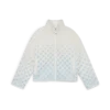 Embroidered Gradient Monogram Cropped Fleece Jacket Embroidered Gradient Monogram Cropped Fleece Jacket