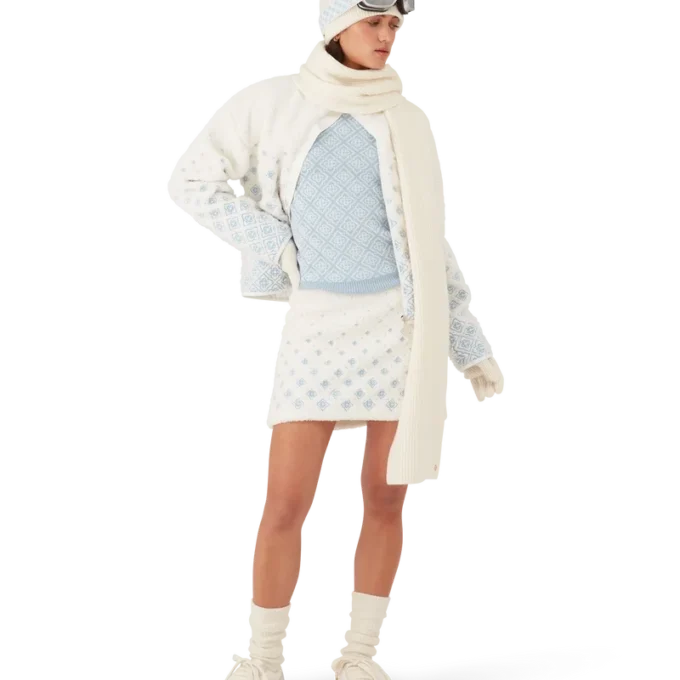 Embroidered Gradient Monogram Fleece Mini Skirt Embroidered Gradient Monogram Fleece Mini Skirt