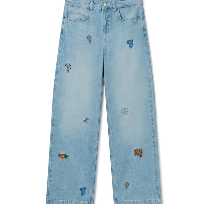 Embroidered Motif Jeans Embroidered Motif Jeans