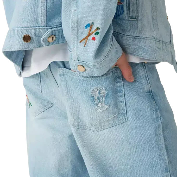 Embroidered Motif Jeans Embroidered Motif Jeans