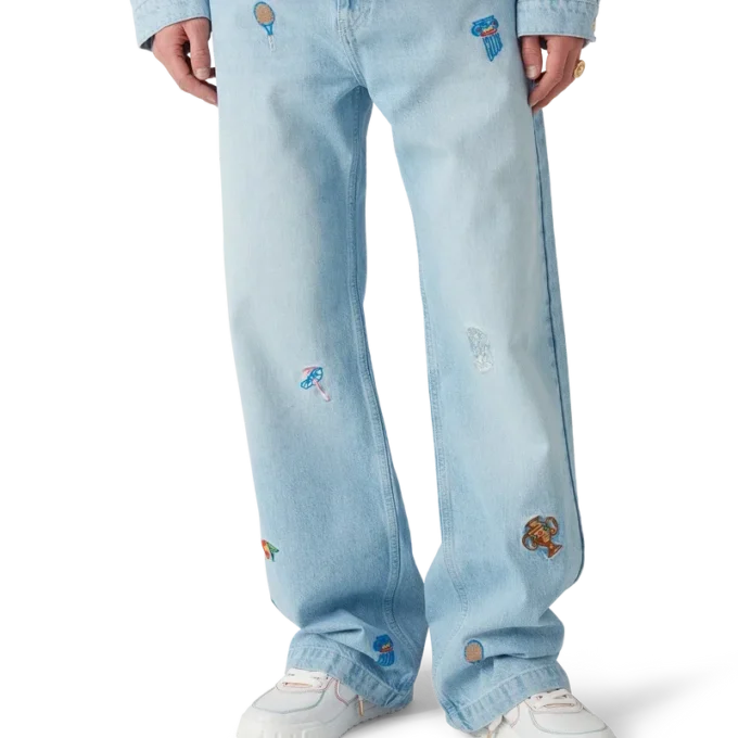 Embroidered Motif Jeans Embroidered Motif Jeans