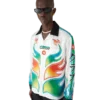 Flame Laurel Long Sleeve Silk Twill Shirt Flame Laurel Long Sleeve Silk Twill Shirt