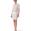 Flower Stripe Cotton Crochet Polo